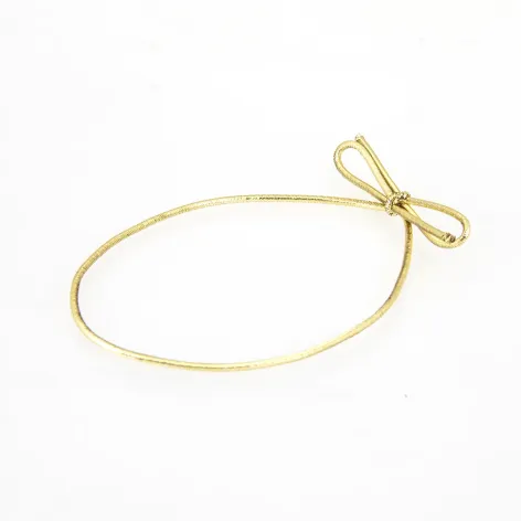 Elasticated Gold Cord Loop with Tied Bow; 203mm Long;